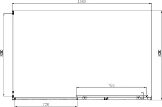 Душевой уголок Aquanet Alfa NAA1131 273606 160x80 см стекло прозрачное профиль хром