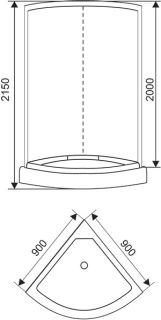 Душевая кабина ARCUS AS-102 90x90