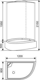 Душевая кабина ARCUS AS-109L 120x80
