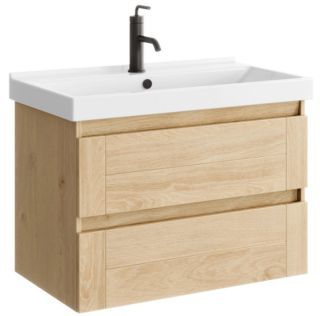 Подвесная тумба под раковину Aqwella Astrid AST0108DD 80см дуб давос