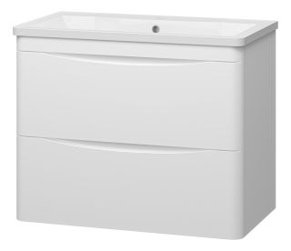 Подвесная тумба под раковину Misty Атлантик 80 см белый