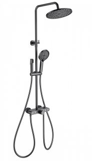 Душевая стойка Wonzon & Woghand Muse Selesta WW-B4113-BGG с термостатом тёмный графит
