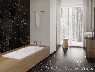 Ванна чугунная Vinsent Veron Aura VAU1507542H 150x75см с отверстиями для ручек