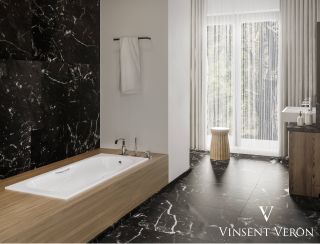 Ванна чугунная Vinsent Veron Aura VAU1808045 180x80см без отверстий для ручек