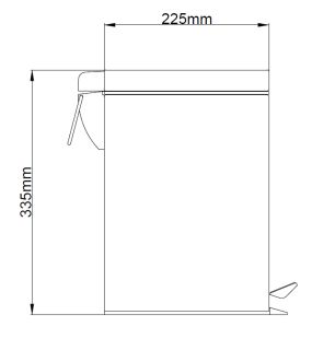 Мусорное ведро AZARIO RINA AZ-301-8L