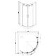 Душевое ограждение Azario OTTAWA AZ-NKE2142 1000