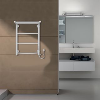 Полотенцесушитель электрический AZARIO VERONA AZ04846PW 400/600 3 секции, с полкой, диммер справа, белый