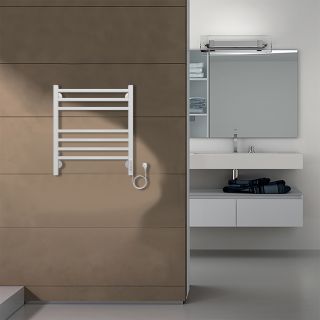 Полотенцесушитель электрический AZARIO ANCONA AZ71856W 500/600 квадрат, 7 секций, диммер справа, белый