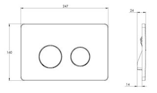Кнопка смыва AZARIO KAPRIS AZ-8200-0085/AZ-P57-0130 двойная, круглая, цвет белый