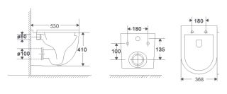 Подвесной унитаз Azario Fora AZ-0017-UQ1 безободковый белый