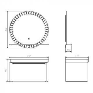 Зеркало  Comforty Арзамас  00-00014152 80 см