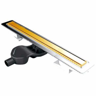 Трап для душа Berges B1 Keramik 900 золото глянец боковой выпуск