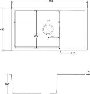 Мойка кухонная Zorg Inox R 7844
