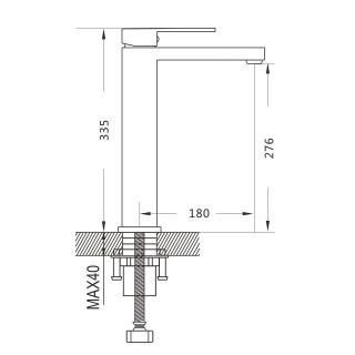 Смеситель для раковины Shevanik S7011L сатин