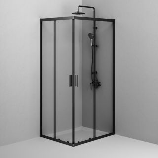 Душевой уголок Am.Pm Gem W90G-403-100280-BT 100x80 см без поддона чёрный матовый
