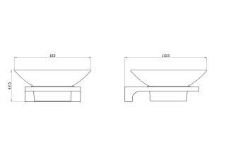 Мыльница с держателем Wonzon & Woghand Eclipse WW-9122 хром