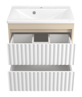 Подвесная тумба под раковину Brevita Balaton BAL-06065-03-012Я 65см белый/бежевый