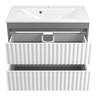 Подвесная тумба под раковину Brevita Balaton BAL-06080-01-012Я 80см белый/серый