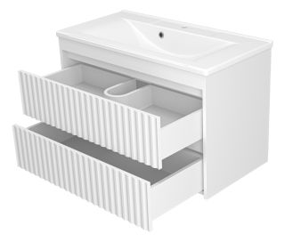 Подвесная тумба под раковину Brevita Balaton BAL-06090-01-01П2Я 90см белый