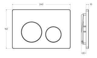 Кнопка смыва BelBagno BB-03C-CRM, хром