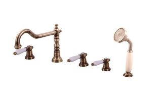 Смеситель на борт ванны Rav Slezak Morava retro MK564.5PSM бронза