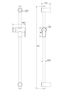 Душевая штанга IDDIS Ray RAY70W0i17 белый матовый