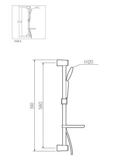Душевой гарнитур РМС RACK-8 хром