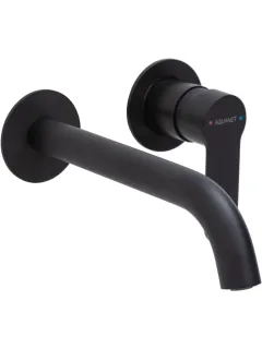 Встраиваемый смеситель для раковины Aquanet Passion AF300-12B 336185 чёрный матовый