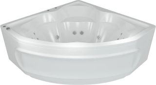 Акриловая ванна Aquatek Сириус SIR164-0000006 164х164 см с гидромассажем с фронтальным экраном сборно-разборный сварной каркас