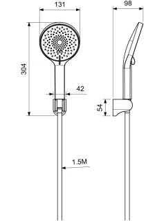 Ручной душ Aquatek Лугано AQ2035BG золото