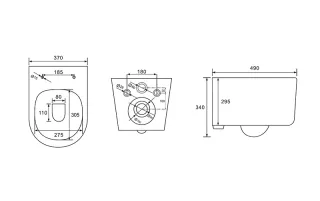 Комплект SET AQUATEK МИЯ Т инсталляция с унитазом