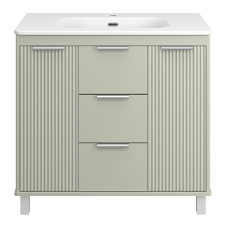 Напольная тумба под раковину Brevita Risacca Pistachio 90 УТ000026421 фисташковый