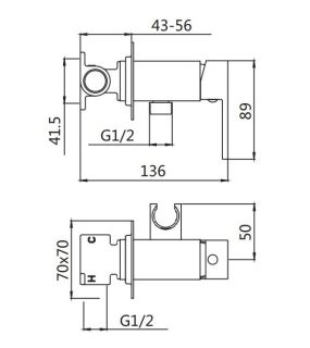 Гигиенический душ со смесителем Shevanik S127C белый