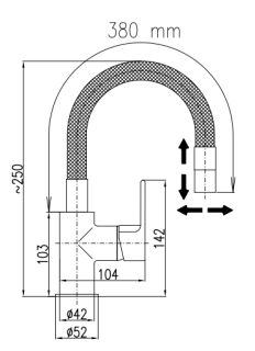 Смеситель для кухни Rav Slezak Colorado CO119.5/15 хром черный