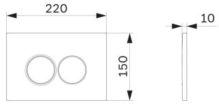 Клавиша смыва Am.Pm ProC L чёрный матовый I070138