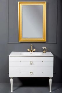 Тумба под раковину Armadi Art Vallessi Avangarde Piazza 100см белый/хром 841-100-WCR