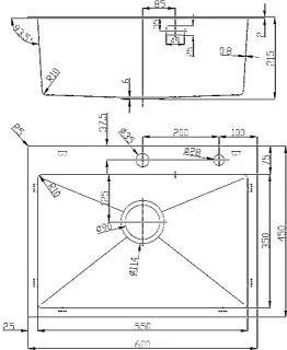 Мойка кухонная DQ  DKS604506 графит