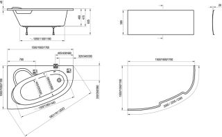 Акриловая ванна Ravak ASYMMETRIC 150х100 R C451000000 правый