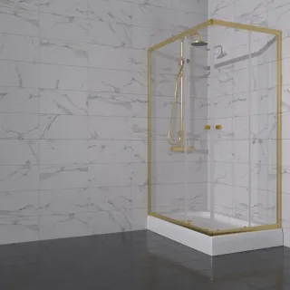 Душевой уголок Triton Вента -Голд Щ0000073919 120x80 см профиль золото стекло прозрачное
