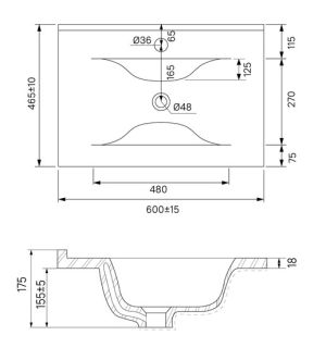 Напольная тумба с раковиной IDDIS Oxford OXF60N0i95K 60см синий