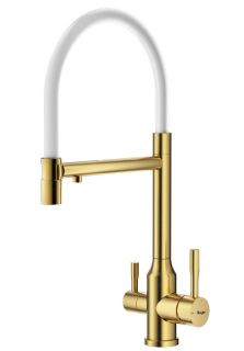 Смеситель для кухни Raglo R81.63.03 с подключением фильтра золотой сатин