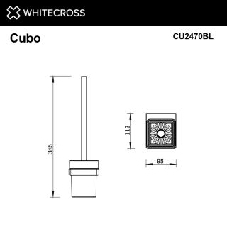 Ёршик подвесной WHITECROSS Cubo CU2470GM оружейная сталь