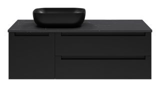 Подвесная тумба под раковину Brevita Cargo CAR-01120-021П2Я 120см чёрный