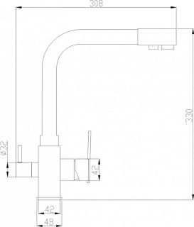 Смеситель для кухни ZORG Steel Hammer SH 805 SATIN