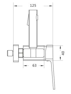 Гигиенический душ со смесителем Shevanik S8505H-1 чёрный