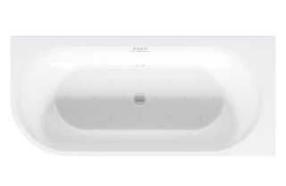 Акриловая ванна Riho Desire Corner Velvet Sparkle System LED B088004220 L 184x84см с аэромассажем и подсветкой чёрный матовый/белый матовый