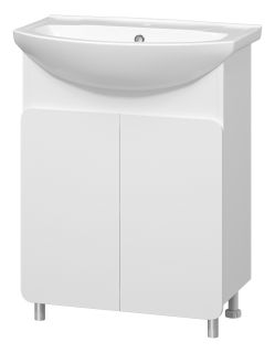 Напольная тумба под раковину Misty Чегет 65см белый