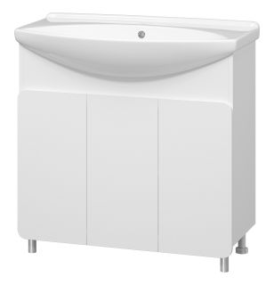 Напольная тумба под раковину Misty Чегет 85см белый