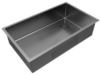 Мойка кухонная Paulmark Next-Skew PM887444-GM воронёная сталь