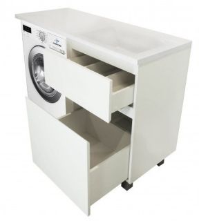 Напольная тумба с раковиной Эстет Dallas Luxe ФР-00009664 П 105см два ящика белый